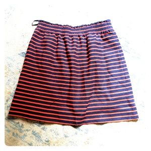 J.Crew Navy and red striped skirt ♥️